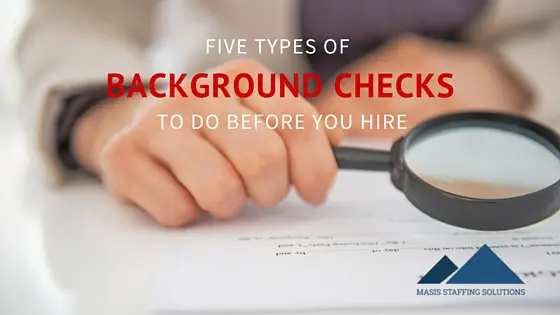Five Suggested Background Checks