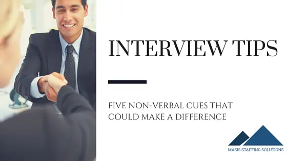 non-verbal interview tips