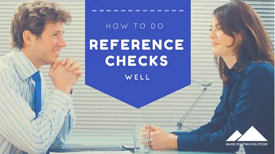 do reference checks well