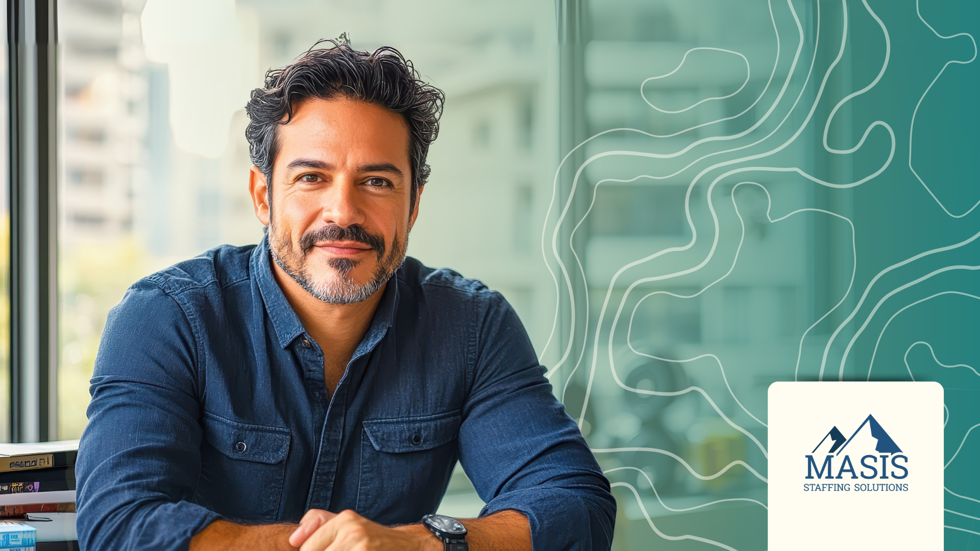 Temporary employee smiles confidently