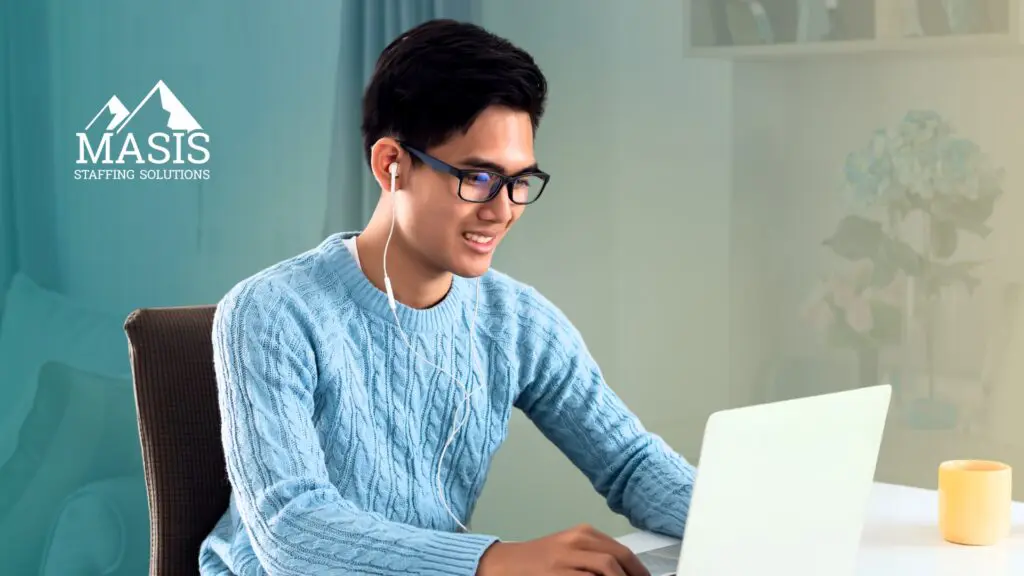 An applicant searches on a job hunt online during a slow season