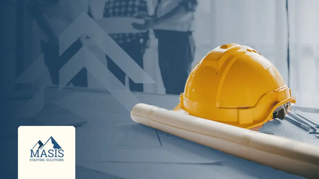 A yellow hard hat symbolizes construction staffing and how safety and retention start with closer relationships